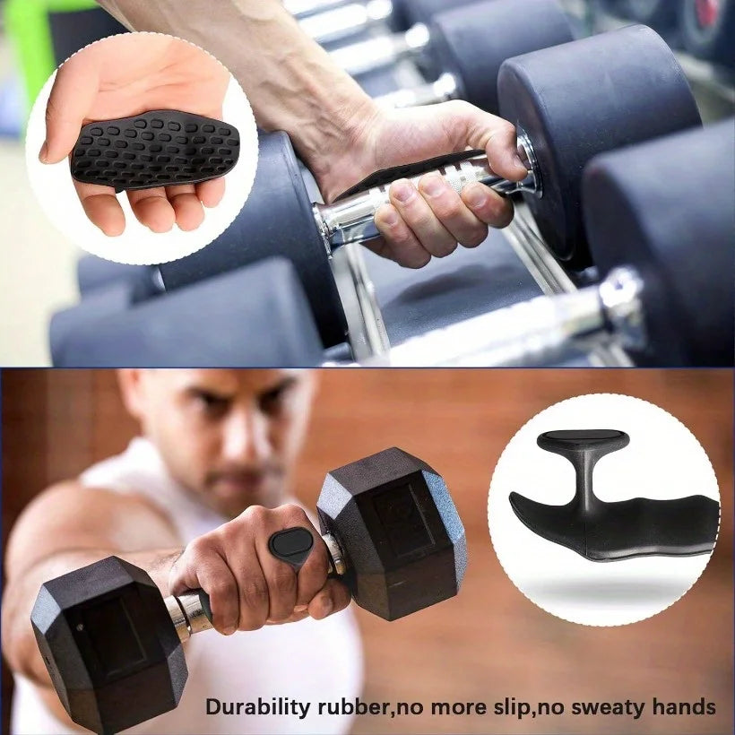 A Pair Gym Training Accessories Non-Slip Workout Grips Rubber Grips for Weight Lifting, Pull-Ups & Gym Training